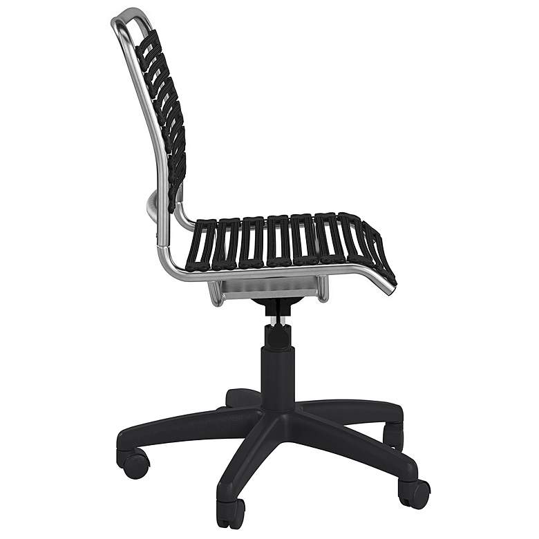 Image 4 Allison Black and Aluminum Swivel Low Back Office Chair more views