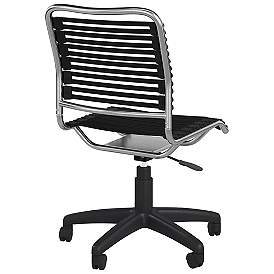 Image5 of Allison Black and Aluminum Swivel Low Back Office Chair more views