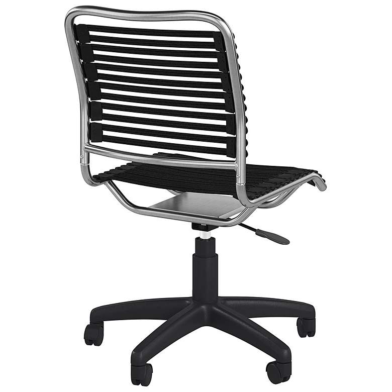 Image 5 Allison Black and Aluminum Swivel Low Back Office Chair more views