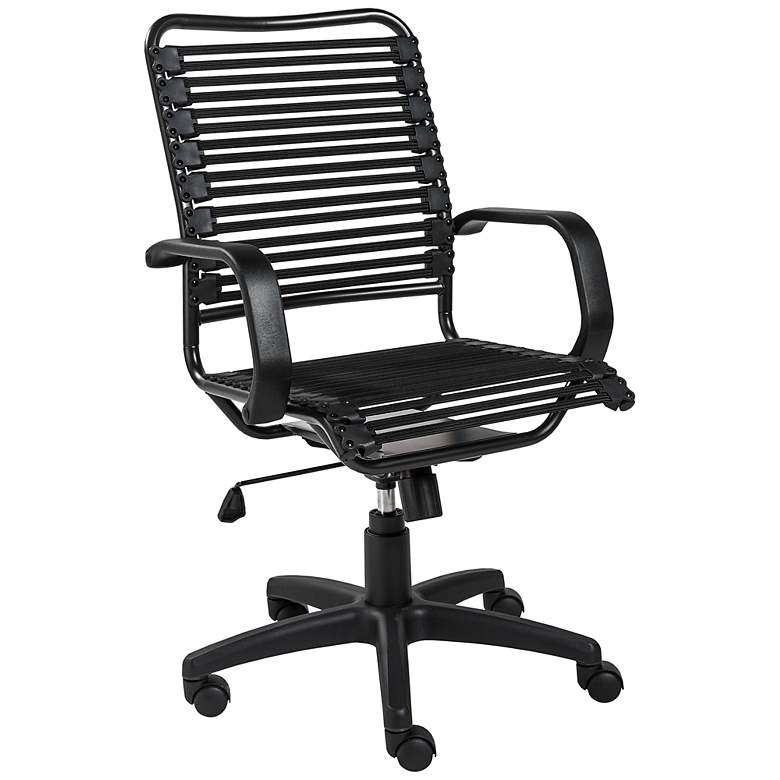 Image 1 Allison Black and Steel Swivel High Back Office Chair