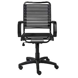 Image5 of Allison Black and Steel Swivel High Back Office Chair more views