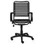 Allison Black and Steel Swivel High Back Office Chair