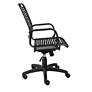 Allison Black and Steel Swivel High Back Office Chair