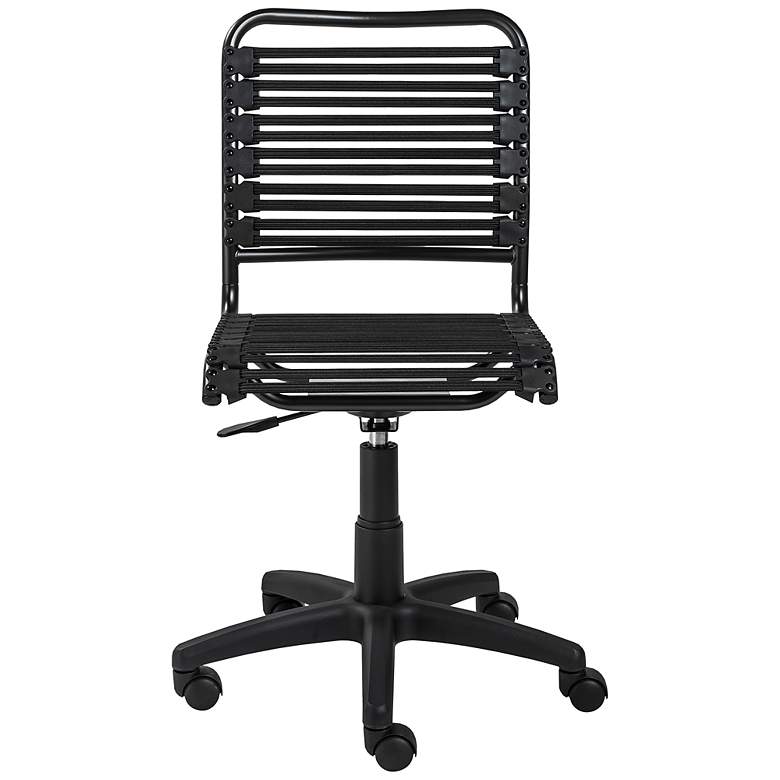Image 1 Allison Black and Steel Swivel Low Back Office Chair