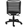 Allison Black and Steel Swivel Low Back Office Chair