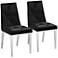 Allison Black Velvet Dining Chairs Set of 2