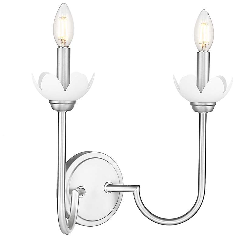 Image 1 Allistair by Z-Lite Brushed Nickel 2 Light Wall Sconce
