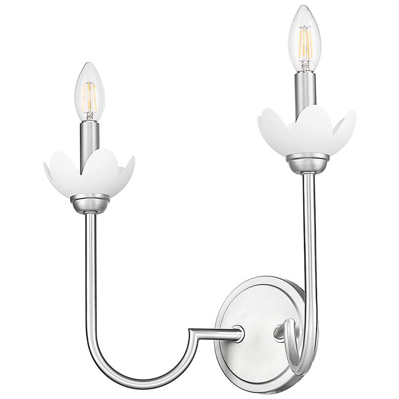 Image 5 Allistair by Z-Lite Brushed Nickel 2 Light Wall Sconce more views