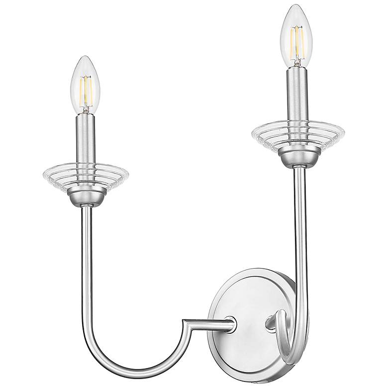 Image 7 Allistair by Z-Lite Brushed Nickel 2 Light Wall Sconce more views