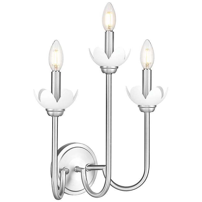 Image 1 Allistair by Z-Lite Brushed Nickel 3 Light Wall Sconce