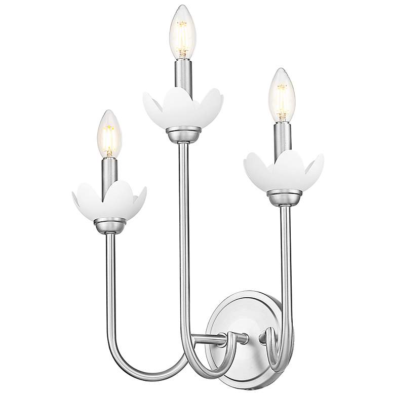 Image 5 Allistair by Z-Lite Brushed Nickel 3 Light Wall Sconce more views