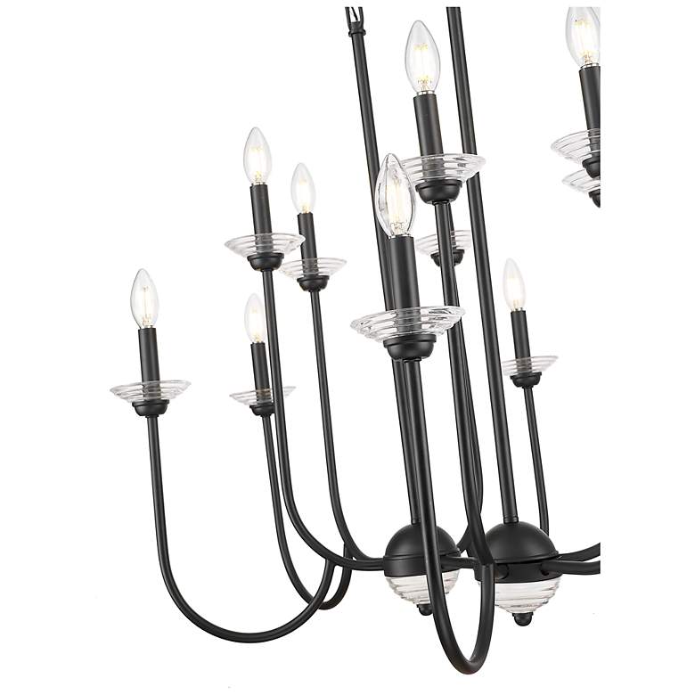 Image 6 Allistair by Z-Lite Matte Black 12 Light Linear Chandelier more views