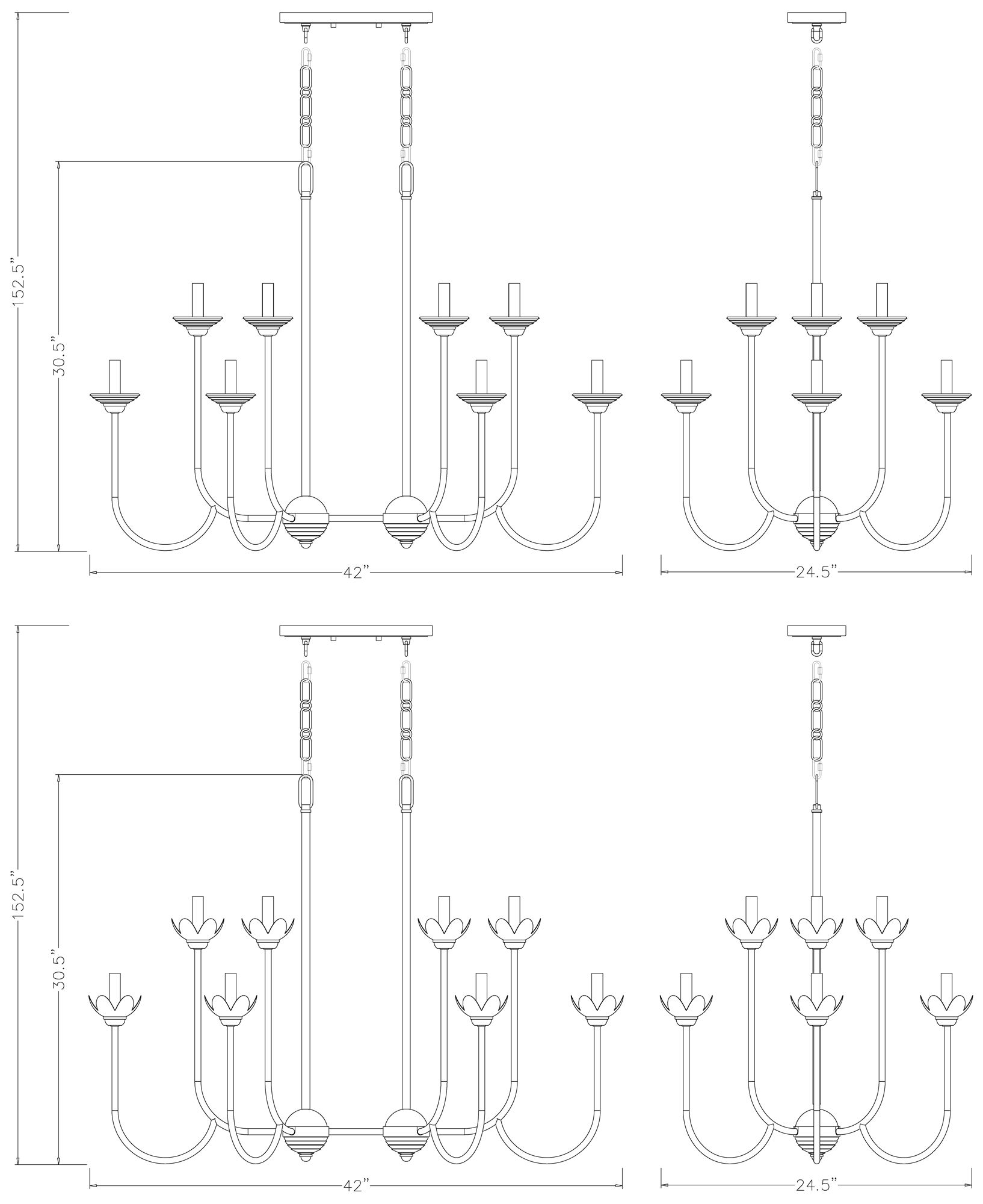 Allistair by Z-Lite Matte Black 12 Light Linear Chandelier