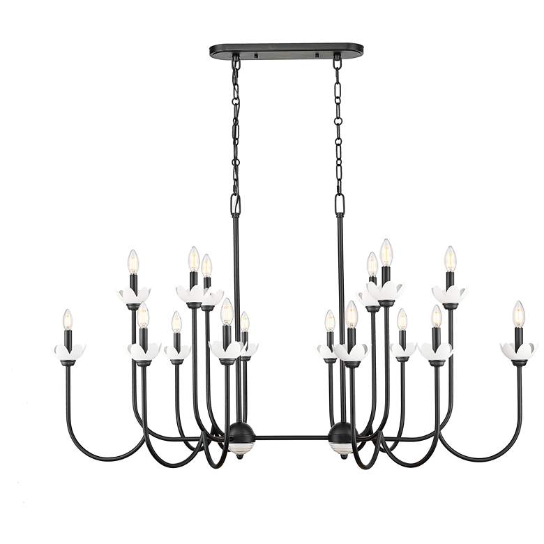 Image 1 Allistair by Z-Lite Matte Black 16 Light Linear Chandelier