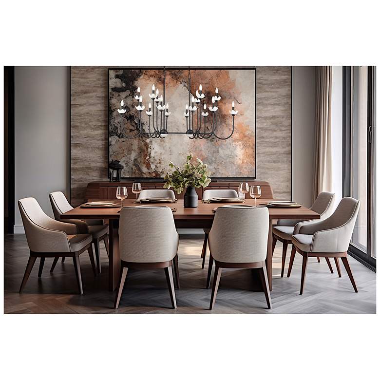 Image 2 Allistair by Z-Lite Matte Black 16 Light Linear Chandelier more views