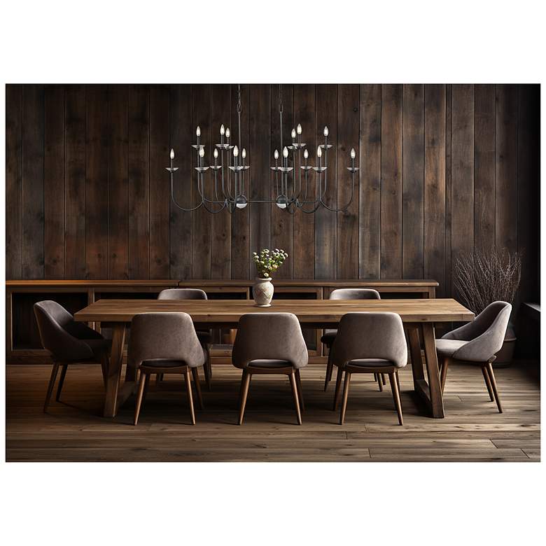Image 3 Allistair by Z-Lite Matte Black 16 Light Linear Chandelier more views