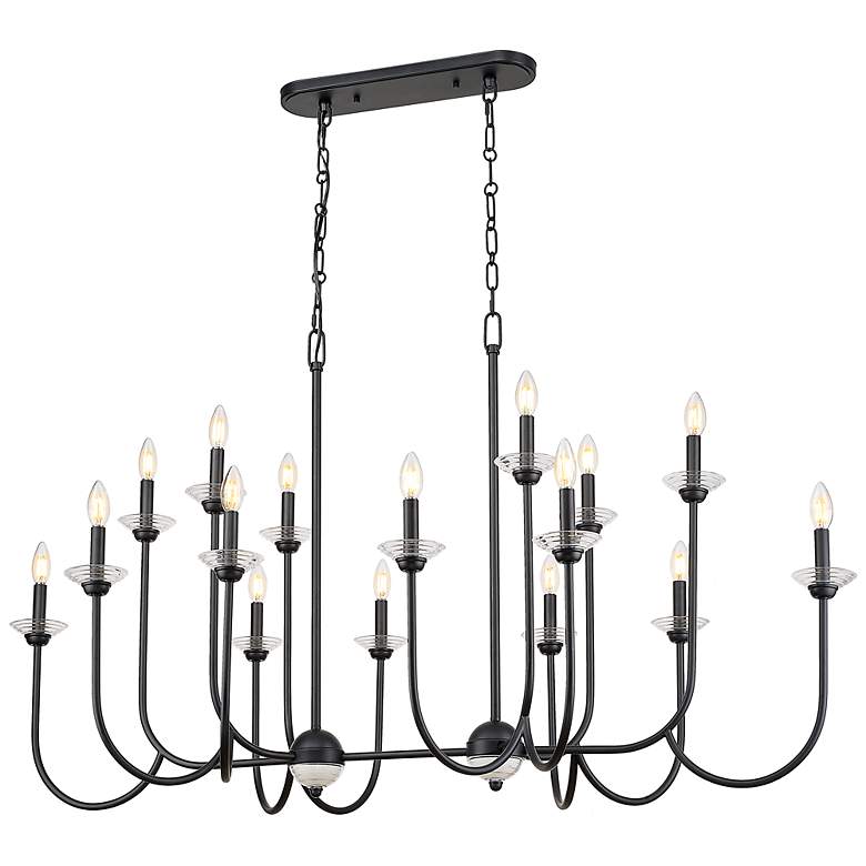 Image 4 Allistair by Z-Lite Matte Black 16 Light Linear Chandelier more views