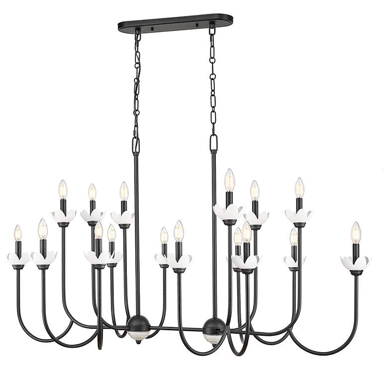 Image 5 Allistair by Z-Lite Matte Black 16 Light Linear Chandelier more views