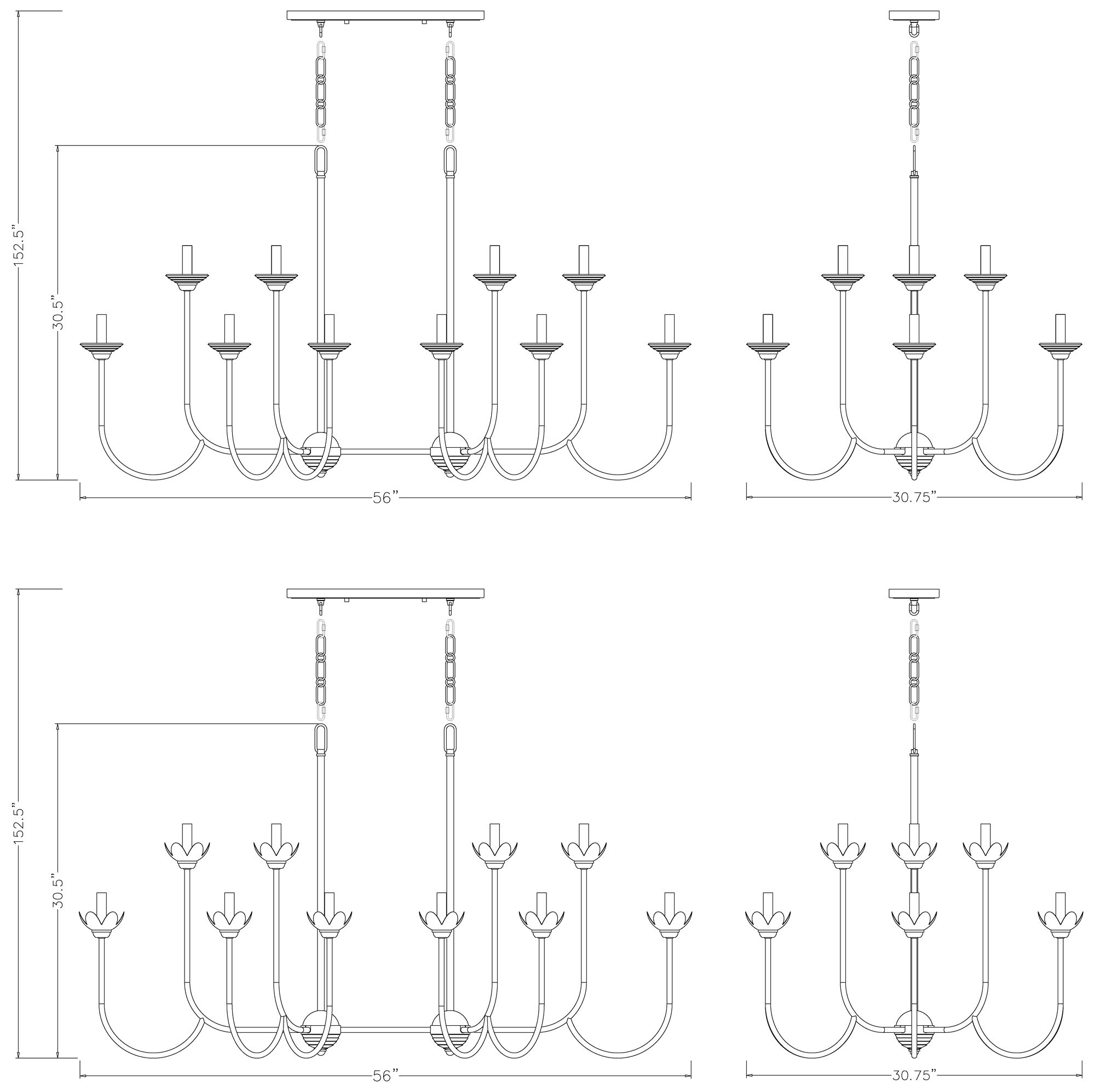 Allistair by Z-Lite Matte Black 16 Light Linear Chandelier