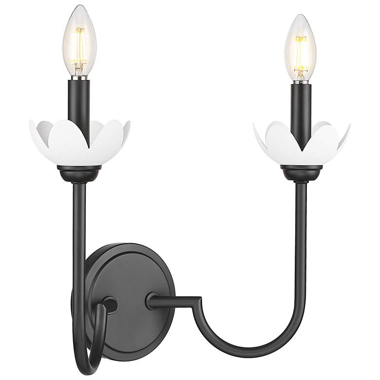 Image 1 Allistair by Z-Lite Matte Black 2 Light Wall Sconce