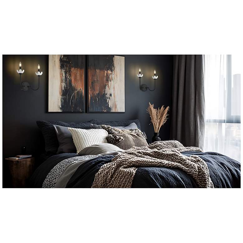 Image 3 Allistair by Z-Lite Matte Black 2 Light Wall Sconce more views