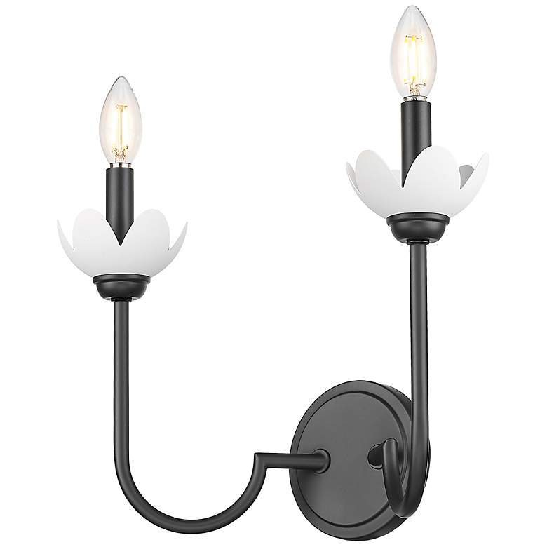 Image 5 Allistair by Z-Lite Matte Black 2 Light Wall Sconce more views