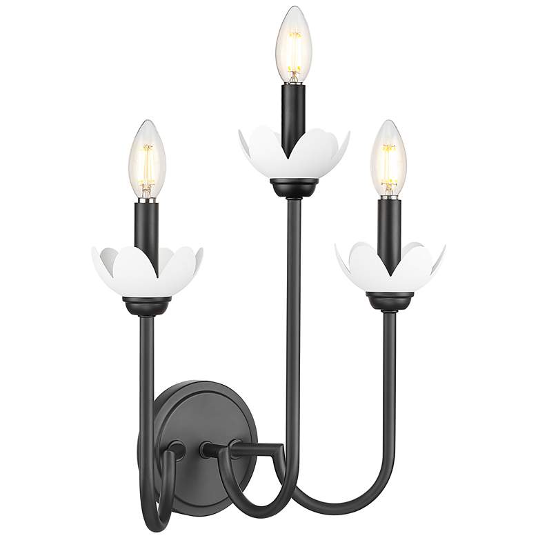 Image 1 Allistair by Z-Lite Matte Black 3 Light Wall Sconce