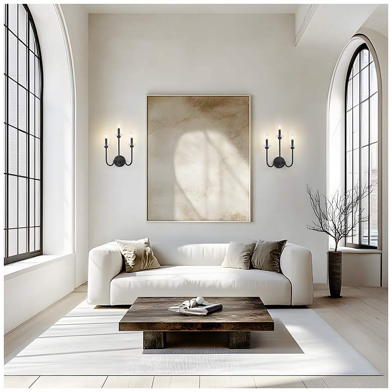 Image 2 Allistair by Z-Lite Matte Black 3 Light Wall Sconce more views
