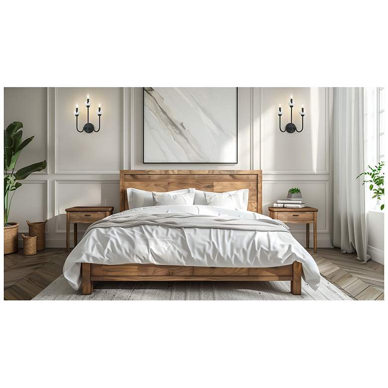 Image 3 Allistair by Z-Lite Matte Black 3 Light Wall Sconce more views