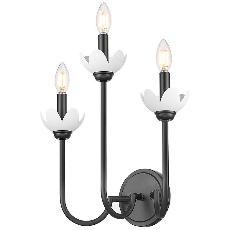 Image 5 Allistair by Z-Lite Matte Black 3 Light Wall Sconce more views