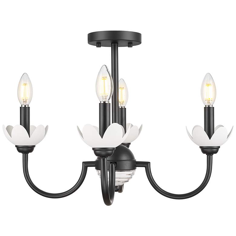 Image 1 Allistair by Z-Lite Matte Black 4 Light Semi Flush Mount