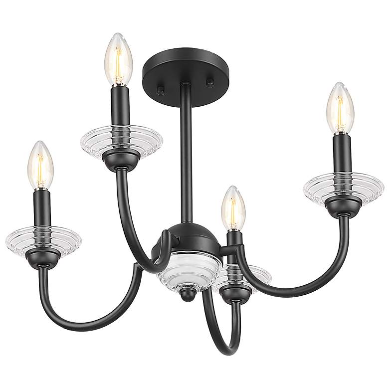 Image 2 Allistair by Z-Lite Matte Black 4 Light Semi Flush Mount more views