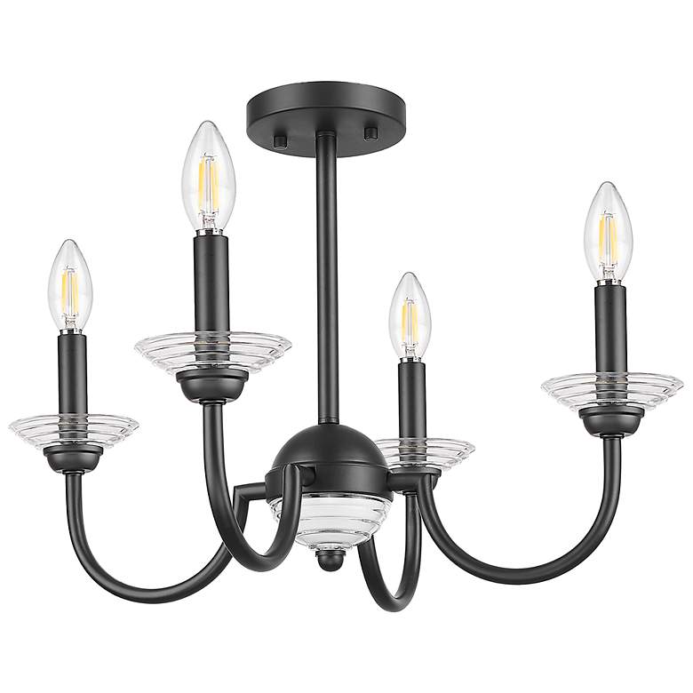 Image 5 Allistair by Z-Lite Matte Black 4 Light Semi Flush Mount more views