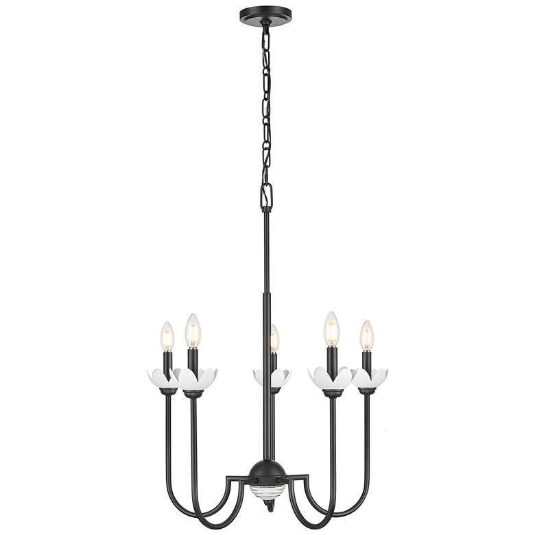 Image 1 Allistair by Z-Lite Matte Black 5 Light Chandelier