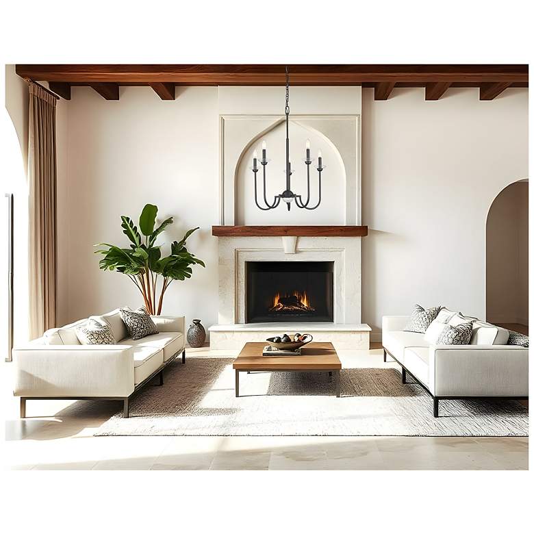 Image 3 Allistair by Z-Lite Matte Black 5 Light Chandelier more views