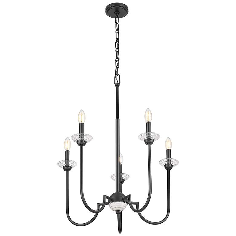 Image 4 Allistair by Z-Lite Matte Black 5 Light Chandelier more views