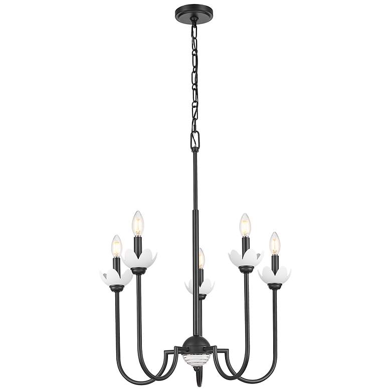 Image 5 Allistair by Z-Lite Matte Black 5 Light Chandelier more views