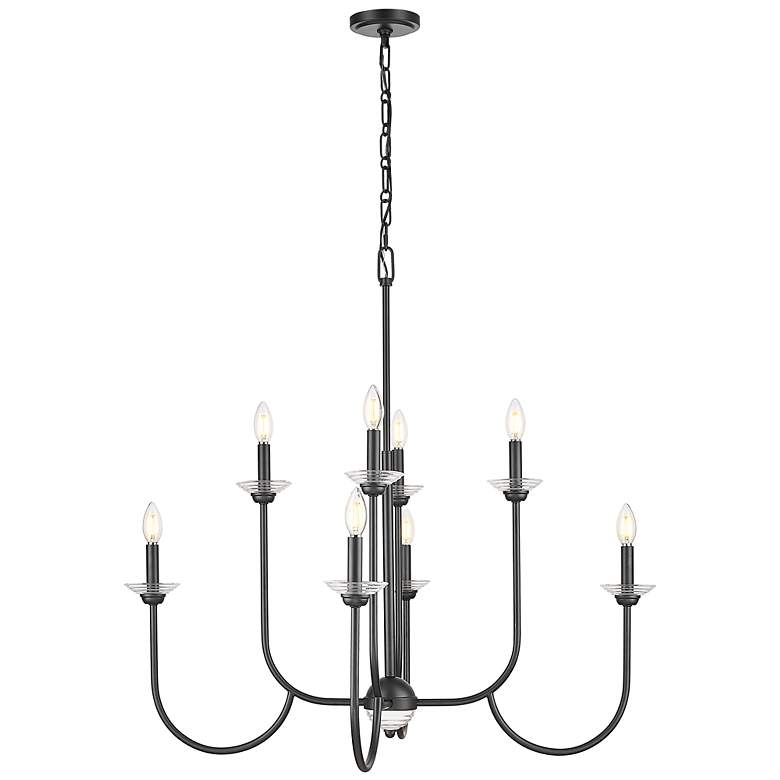 Image 4 Allistair by Z-Lite Matte Black 8 Light Chandelier more views