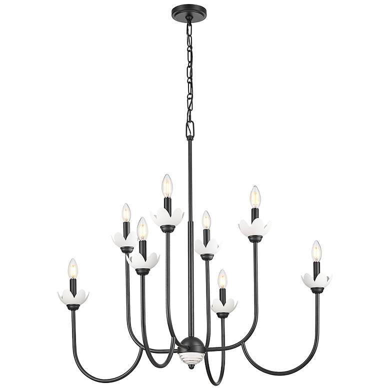 Image 5 Allistair by Z-Lite Matte Black 8 Light Chandelier more views