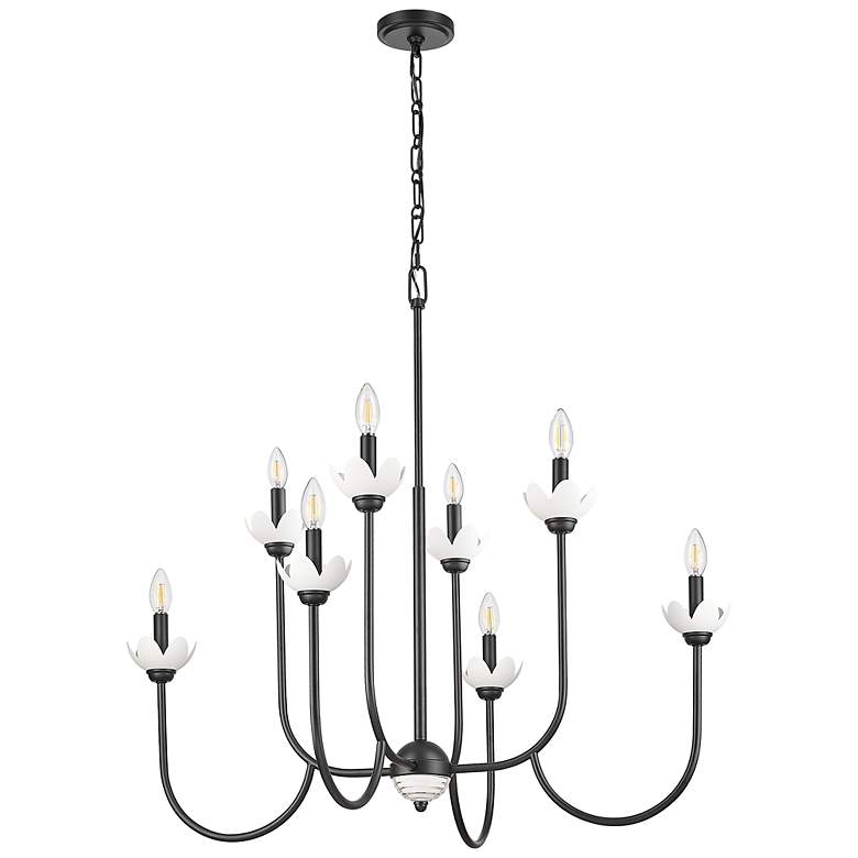 Image 7 Allistair by Z-Lite Matte Black 8 Light Chandelier more views