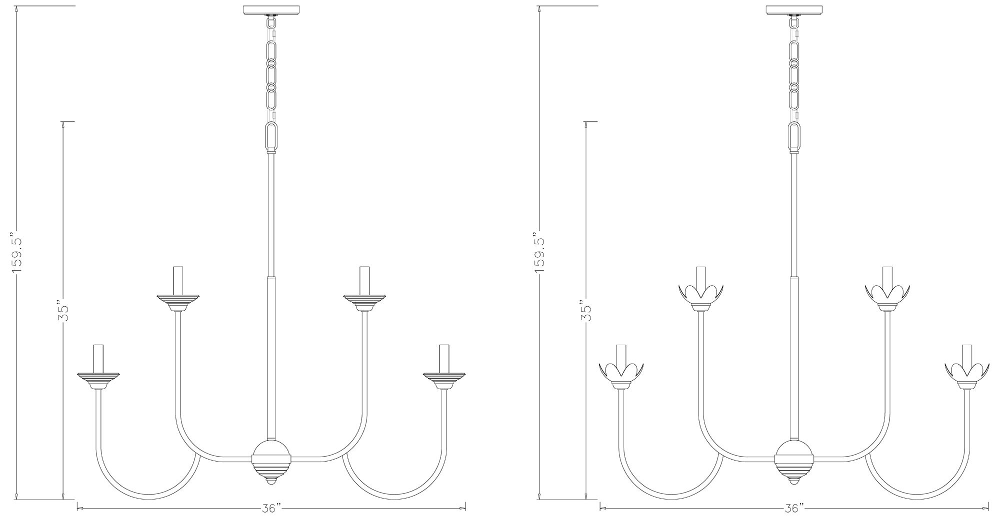 Allistair by Z-Lite Matte Black 8 Light Chandelier