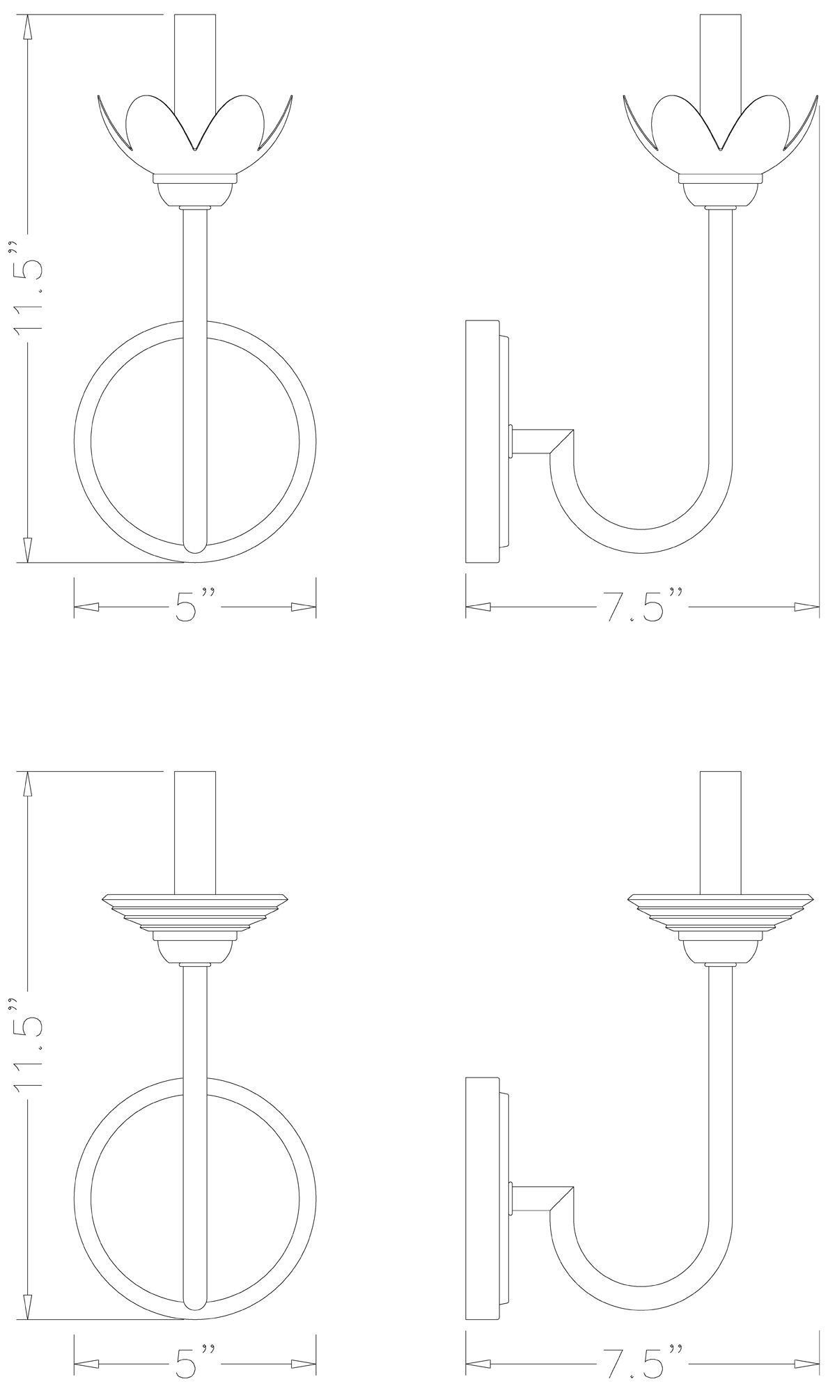 Allistair by Z-Lite Modern Gold 1 Light Wall Sconce