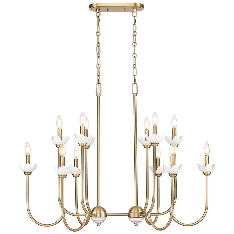 Image 1 Allistair by Z-Lite Modern Gold 12 Light Linear Chandelier