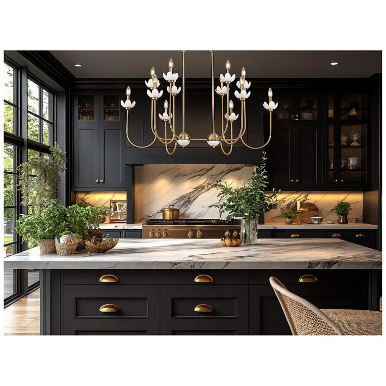 Image 2 Allistair by Z-Lite Modern Gold 12 Light Linear Chandelier more views