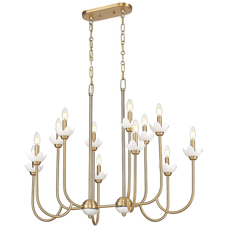 Image 4 Allistair by Z-Lite Modern Gold 12 Light Linear Chandelier more views