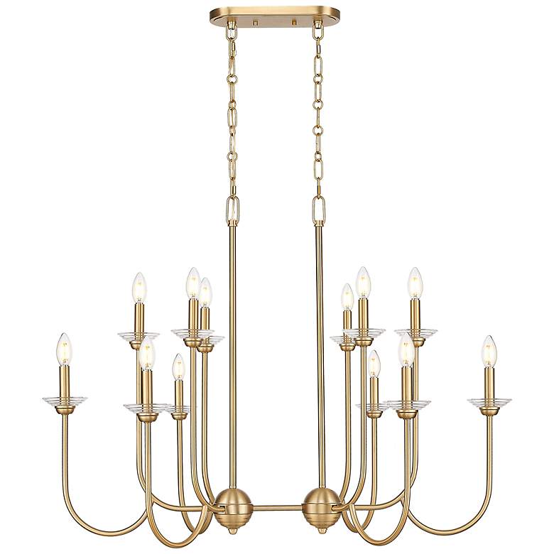 Image 5 Allistair by Z-Lite Modern Gold 12 Light Linear Chandelier more views