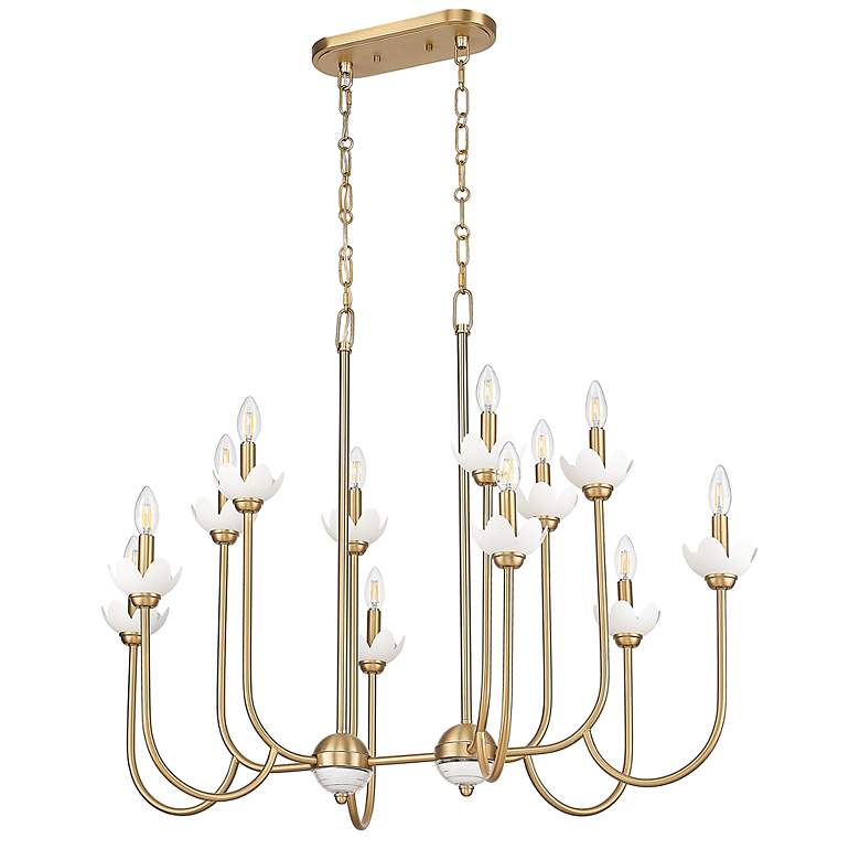 Image 7 Allistair by Z-Lite Modern Gold 12 Light Linear Chandelier more views
