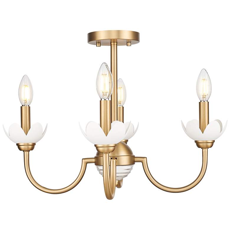 Image 1 Allistair by Z-Lite Modern Gold 4 Light Semi Flush Mount