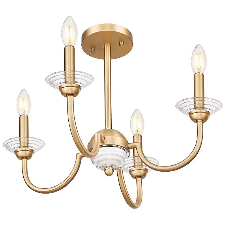 Image 2 Allistair by Z-Lite Modern Gold 4 Light Semi Flush Mount more views