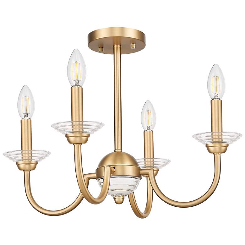 Image 5 Allistair by Z-Lite Modern Gold 4 Light Semi Flush Mount more views